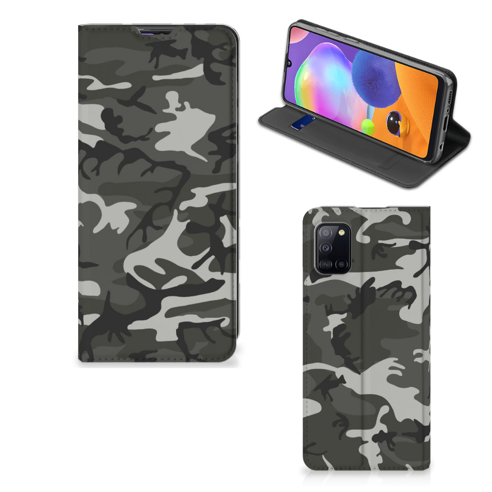Samsung Galaxy A31 Hoesje met Magneet Army Light - B2C Telecom