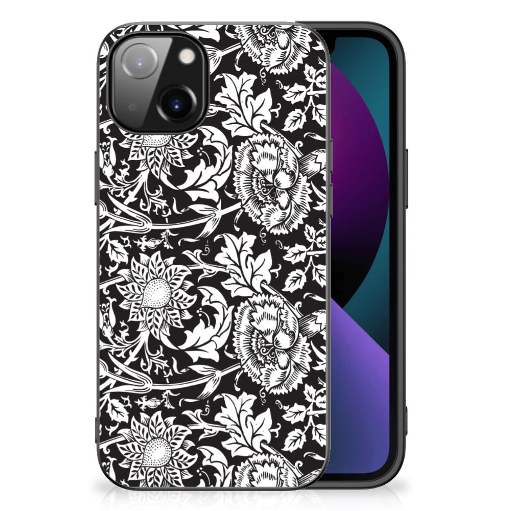 Apple iPhone 13 Bloemen Hoesje Black Flowers B2C Telecom