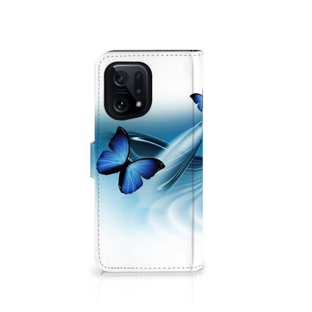 OPPO Find X5 Telefoonhoesje met Pasjes Vlinders