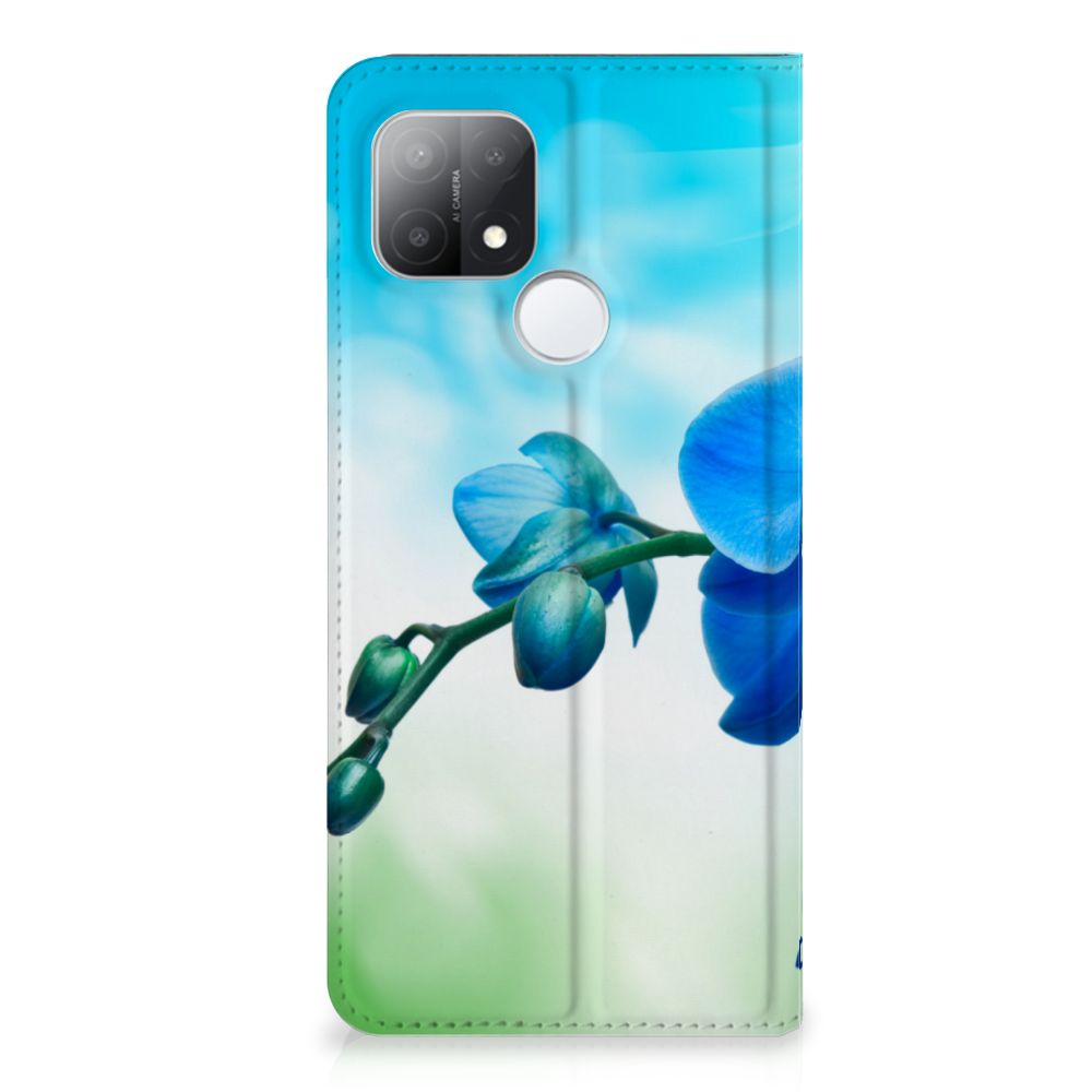 OPPO A15 Smart Cover Orchidee Blauw - Cadeau voor je Moeder - B2C Telecom