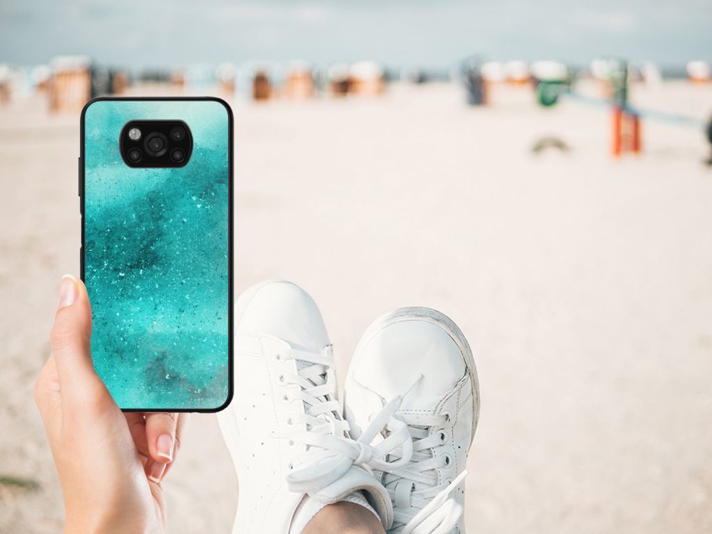 Kleurrijke Telefoonhoesje Xiaomi Poco X3 | X3 Pro Painting Blue B2C Telecom