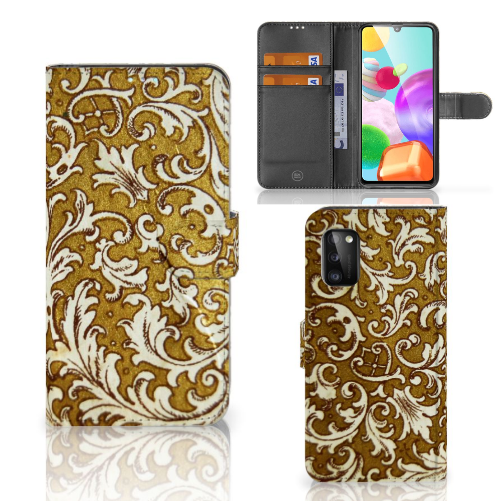 Wallet Case Samsung Galaxy A41 Barok Goud
