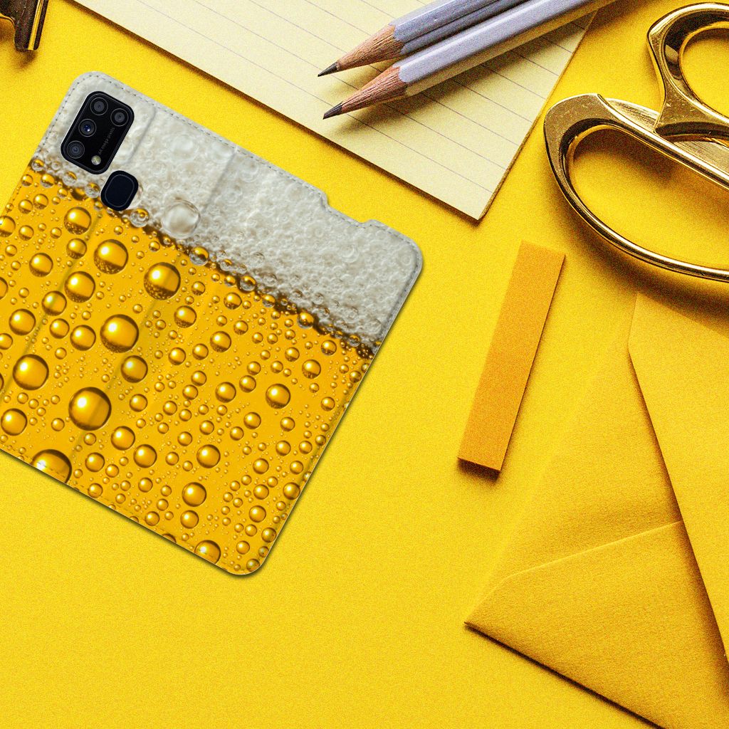 Samsung Galaxy M31 Flip Style Cover Bier - B2C Telecom
