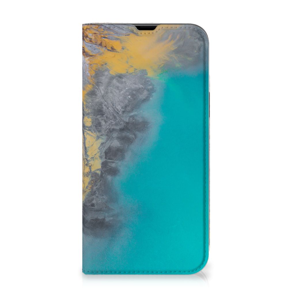 iPhone 13 Pro Max Standcase Marble Blue Gold - B2C Telecom
