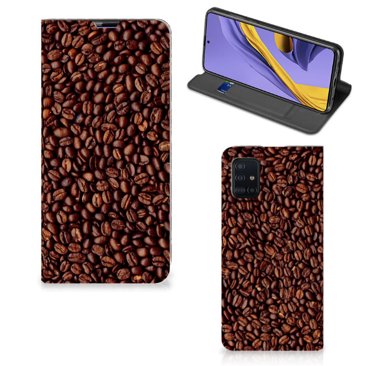 Samsung Galaxy A51 Flip Style Cover Koffiebonen