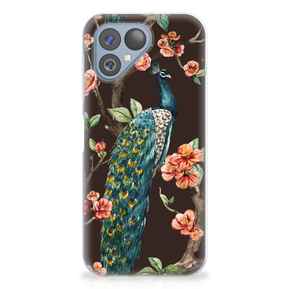 Fairphone 5 TPU Hoesje Pauw met Bloemen