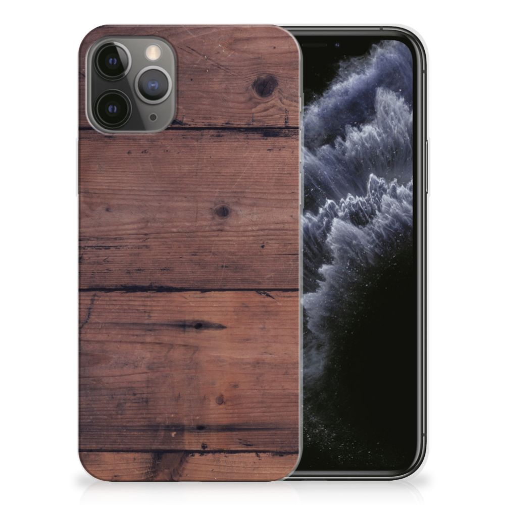 Apple iPhone 11 Pro Bumper Hoesje Old Wood