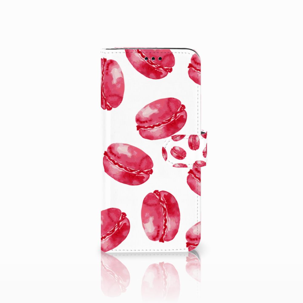 Samsung Galaxy S9 Plus Book Cover Pink Macarons