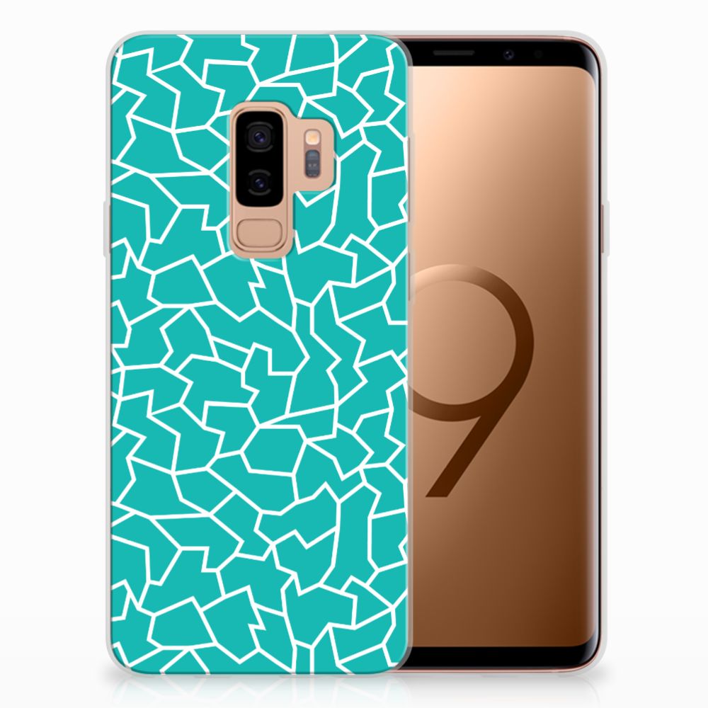 Samsung Galaxy S9 Plus Hoesje maken Cracks Blue