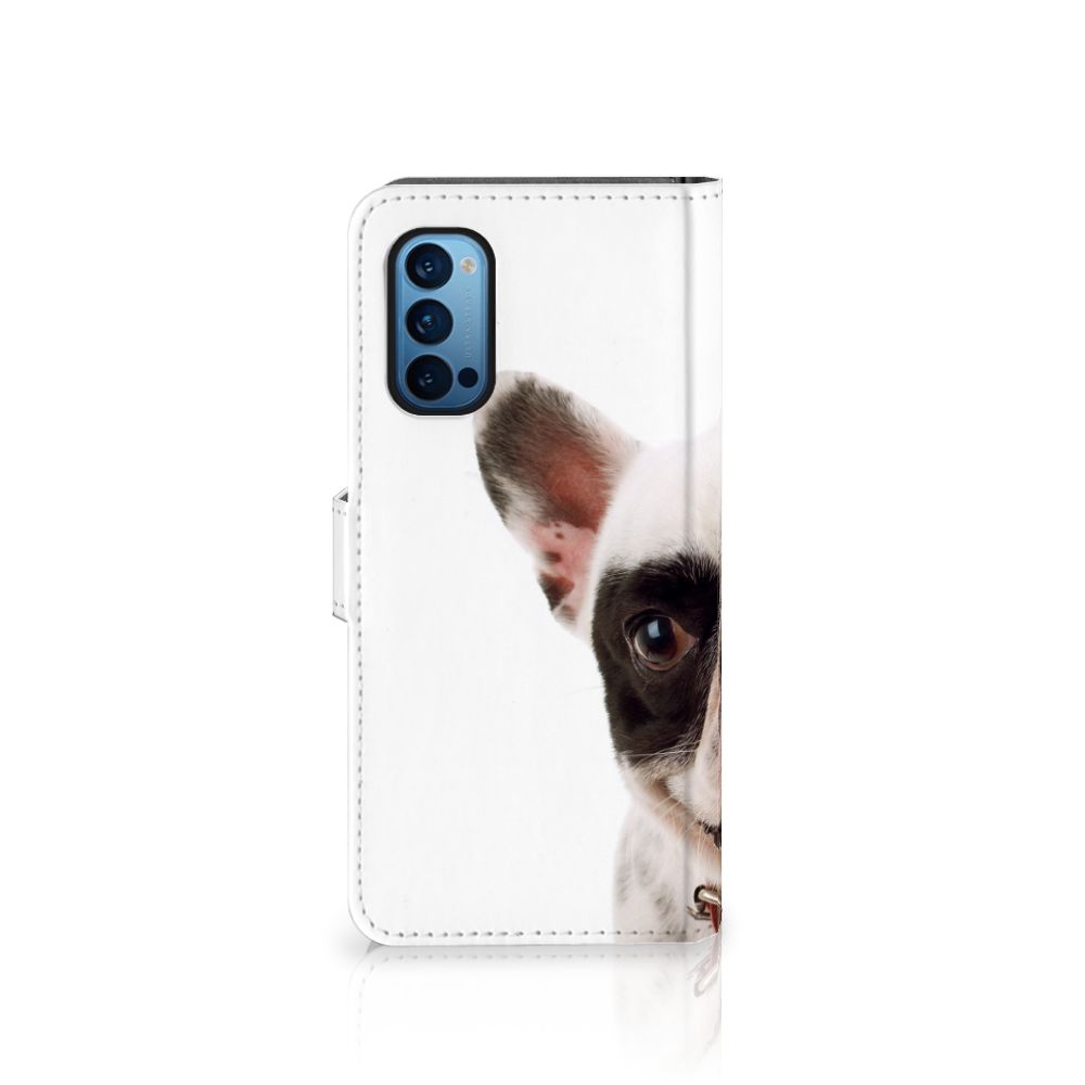 OPPO Reno 4 Pro 5G Telefoonhoesje met Pasjes Franse Bulldog