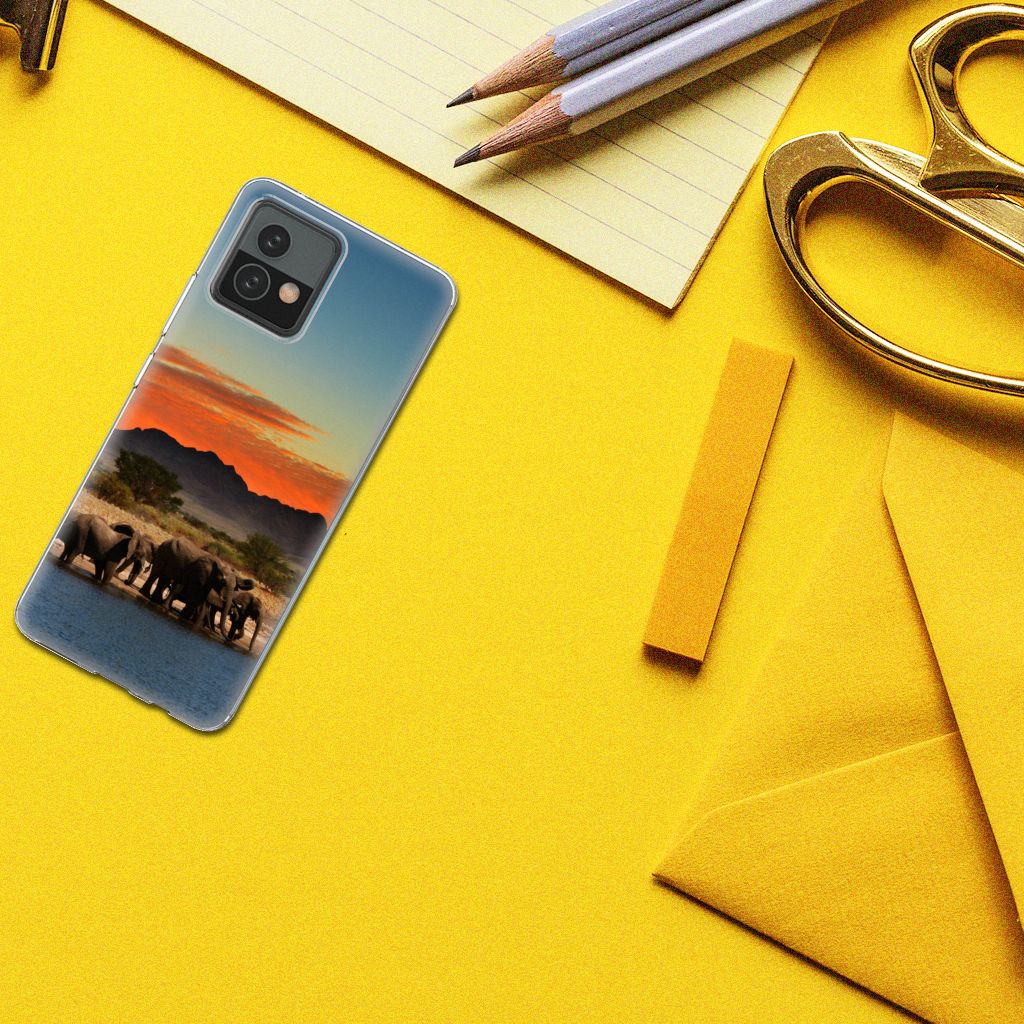 Motorola Moto G72 TPU Hoesje Olifanten B2C Telecom
