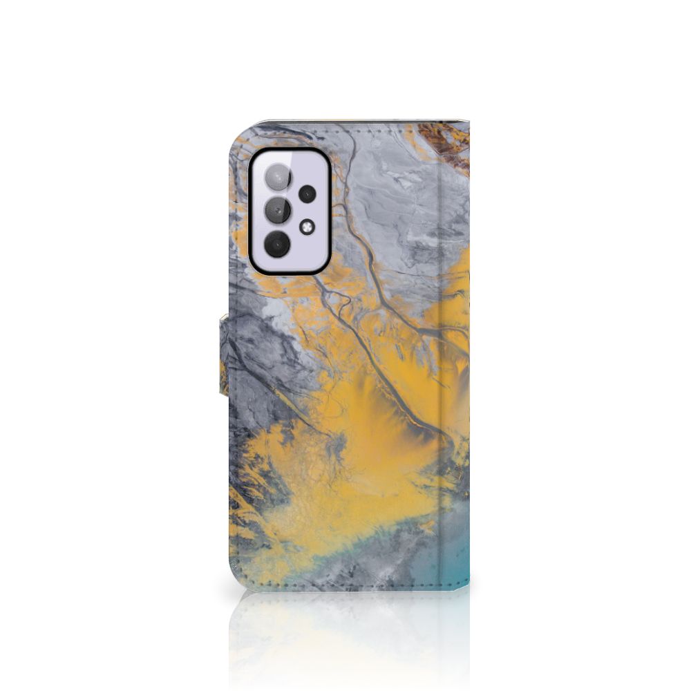 Samsung Galaxy A33 5G Bookcase Marble Blue Gold
