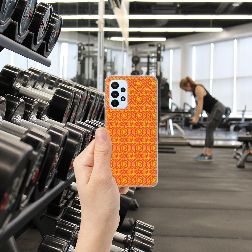 Samsung Galaxy A23 TPU bumper Batik Oranje B2C Telecom
