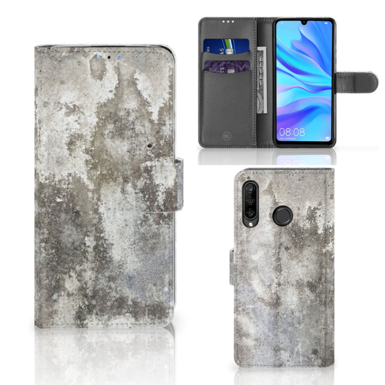 Huawei P30 Lite (2020) Bookcase Beton Print