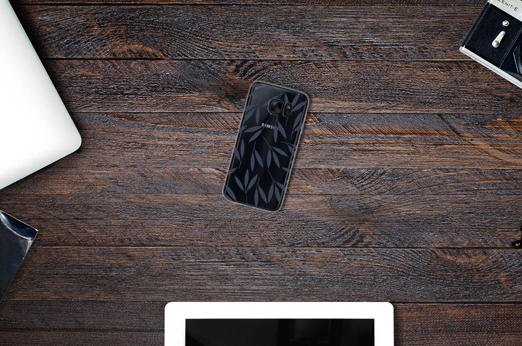 Samsung Galaxy S7 TPU Case Leaves Blue