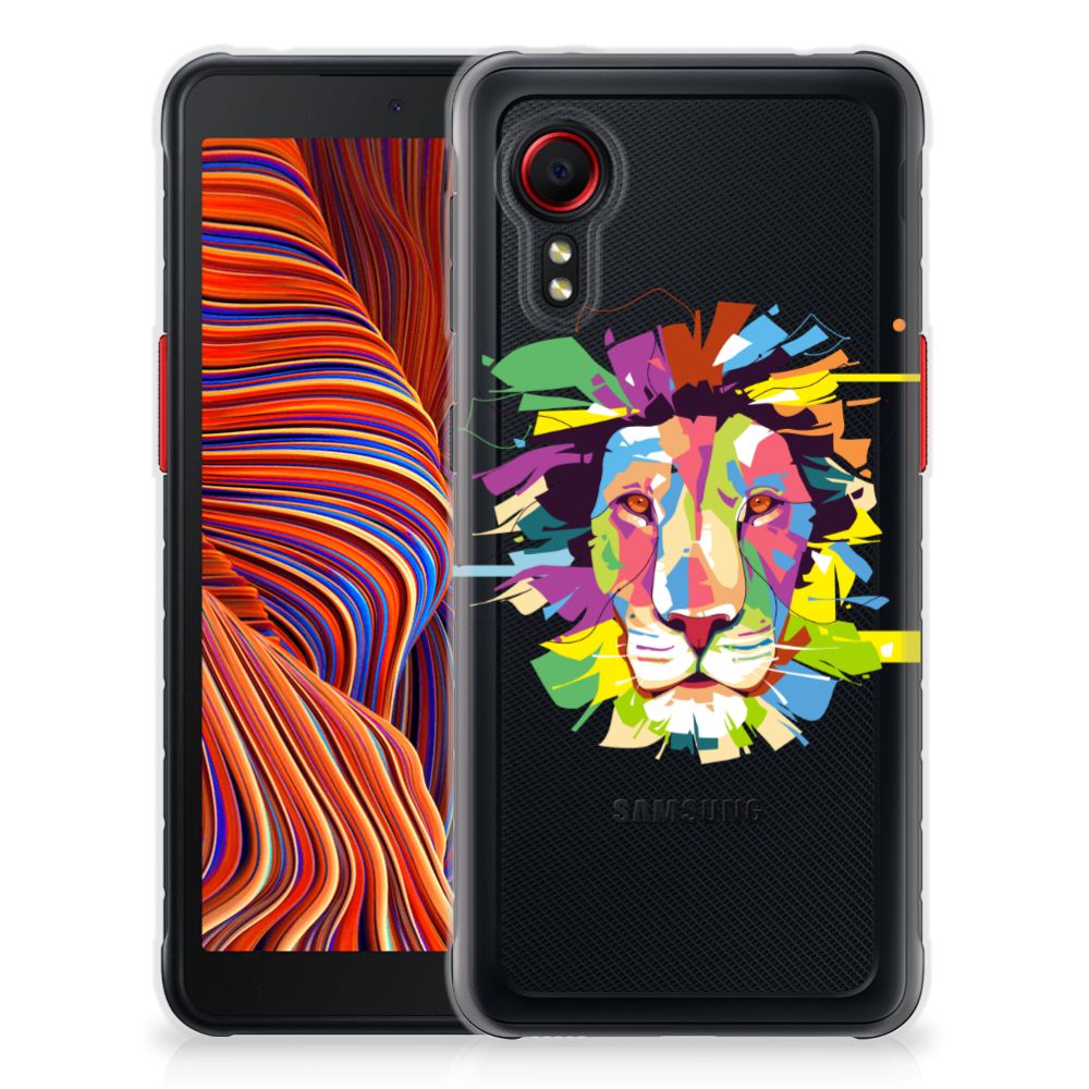 Samsung Galaxy Xcover 5 Telefoonhoesje met Naam Lion Color