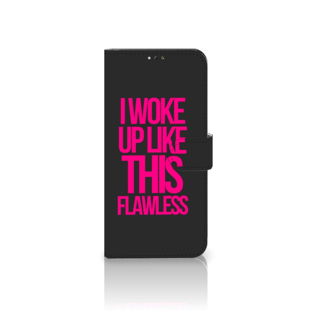Samsung Galaxy A03 Hoesje met naam Woke Up - Origineel Cadeau Zelf Maken