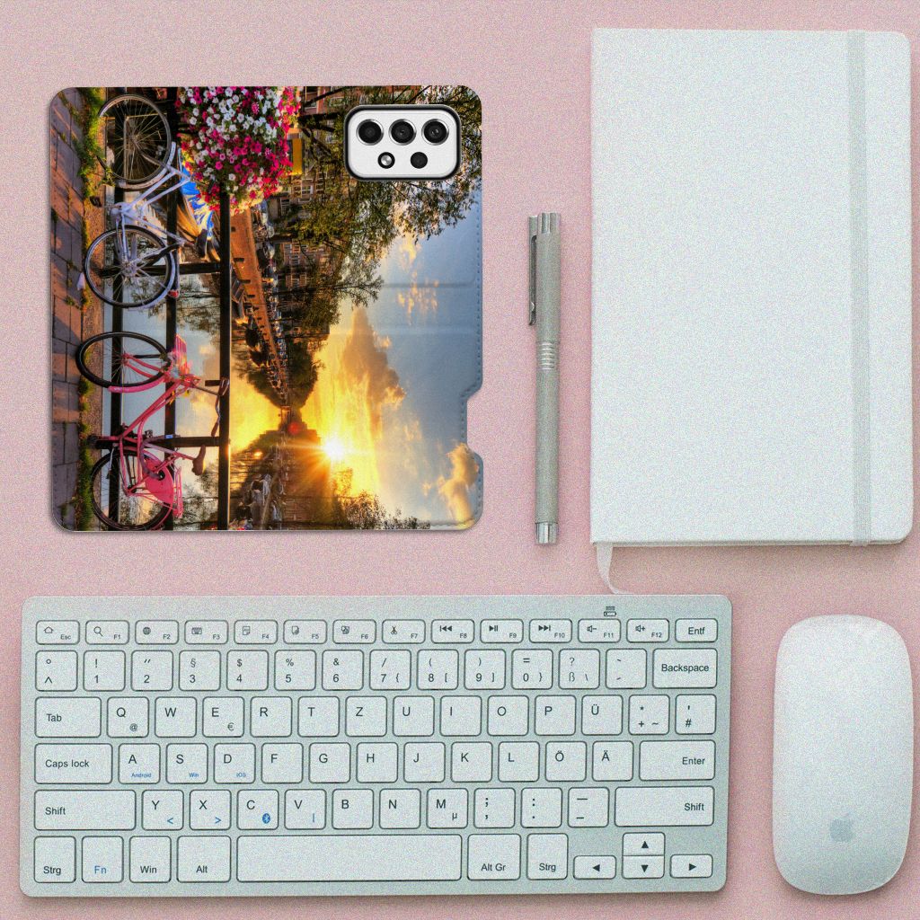 Samsung Galaxy A73 Book Cover Amsterdamse Grachten - B2C Telecom