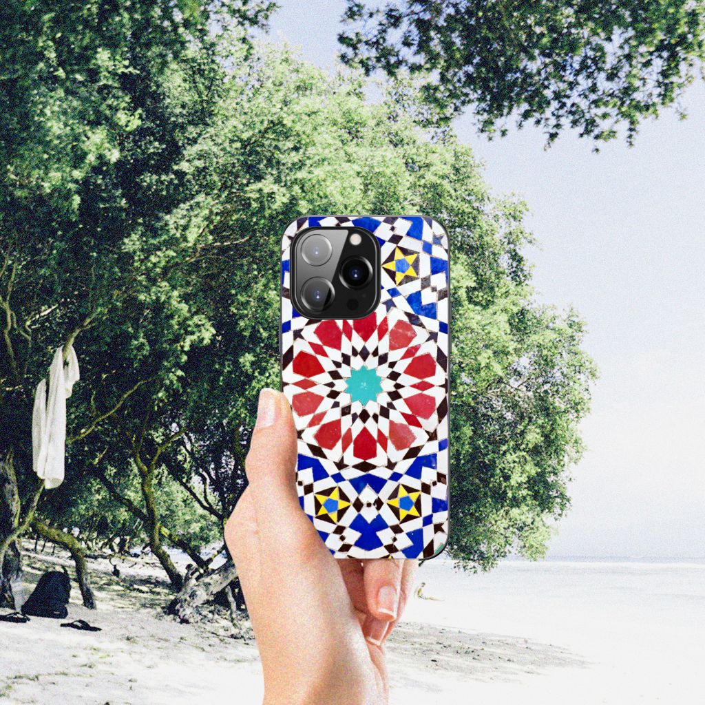 iPhone 14 Pro Marmeren Print Telefoonhoesje Mozaïek B2C Telecom