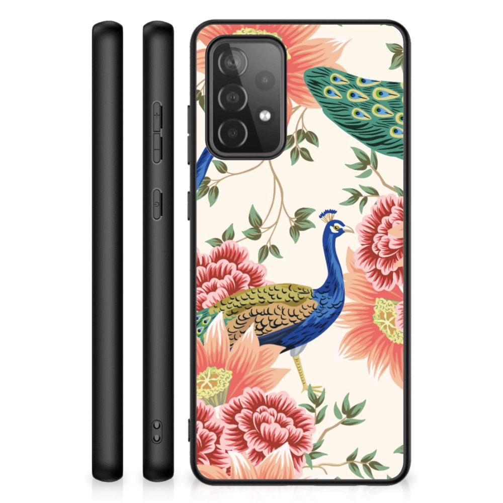 Dierenprint Telefoonhoesje voor Samsung Galaxy A72 (5G/4G) Pink Peacock