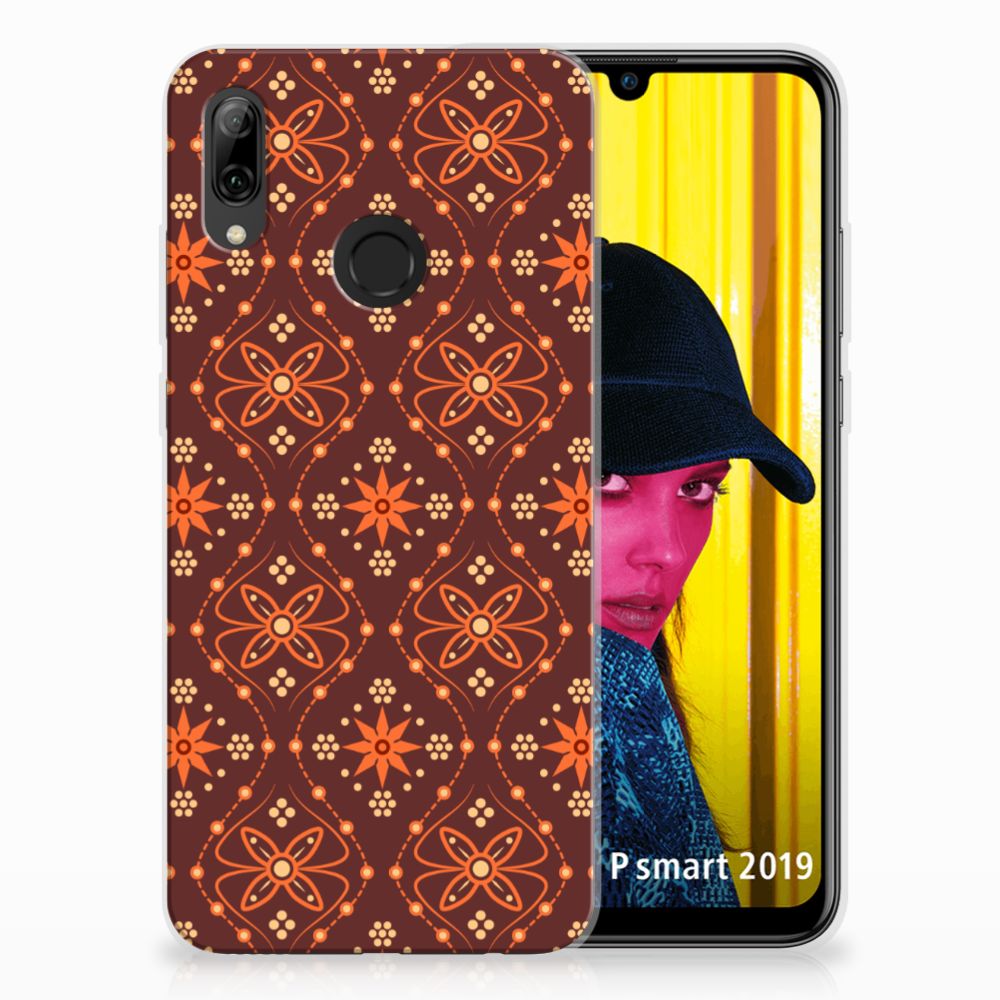 Huawei P Smart 2019 TPU bumper Batik Brown