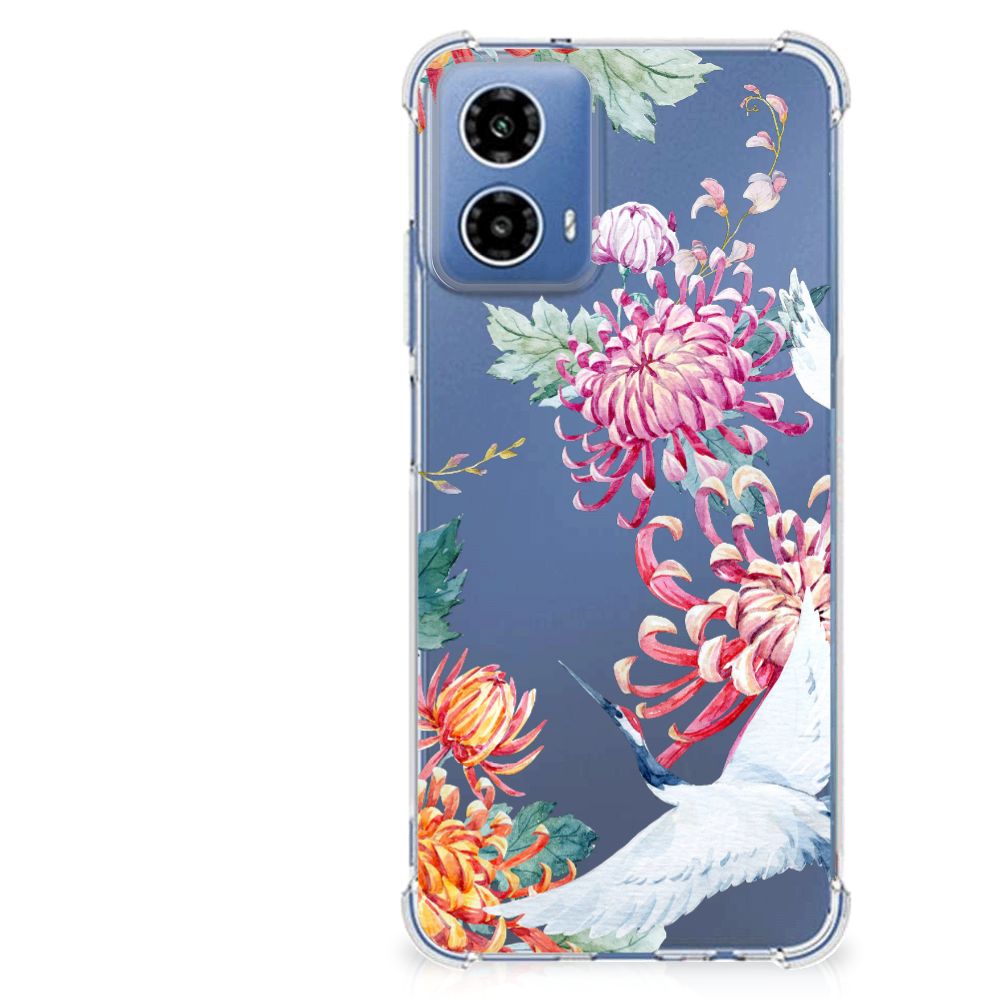 Motorola Moto G34 Case Anti-shock Bird Flowers B2C Telecom