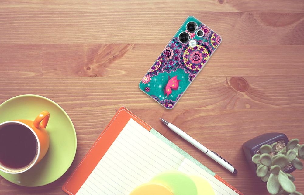 OPPO Reno8 Pro Hoesje maken Cirkels en Vlinders B2C Telecom
