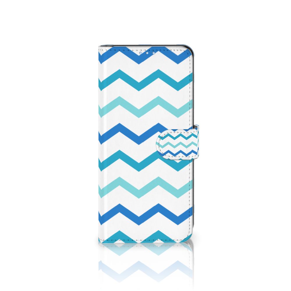 OPPO Reno 4 Pro 5G Telefoon Hoesje Zigzag Blauw
