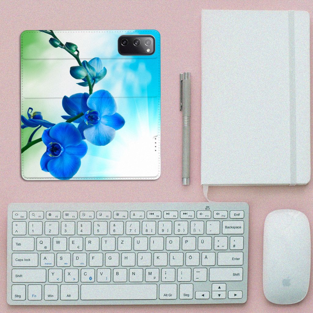 Samsung Galaxy S20 FE Smart Cover Orchidee Blauw - Cadeau voor je Moeder - B2C Telecom