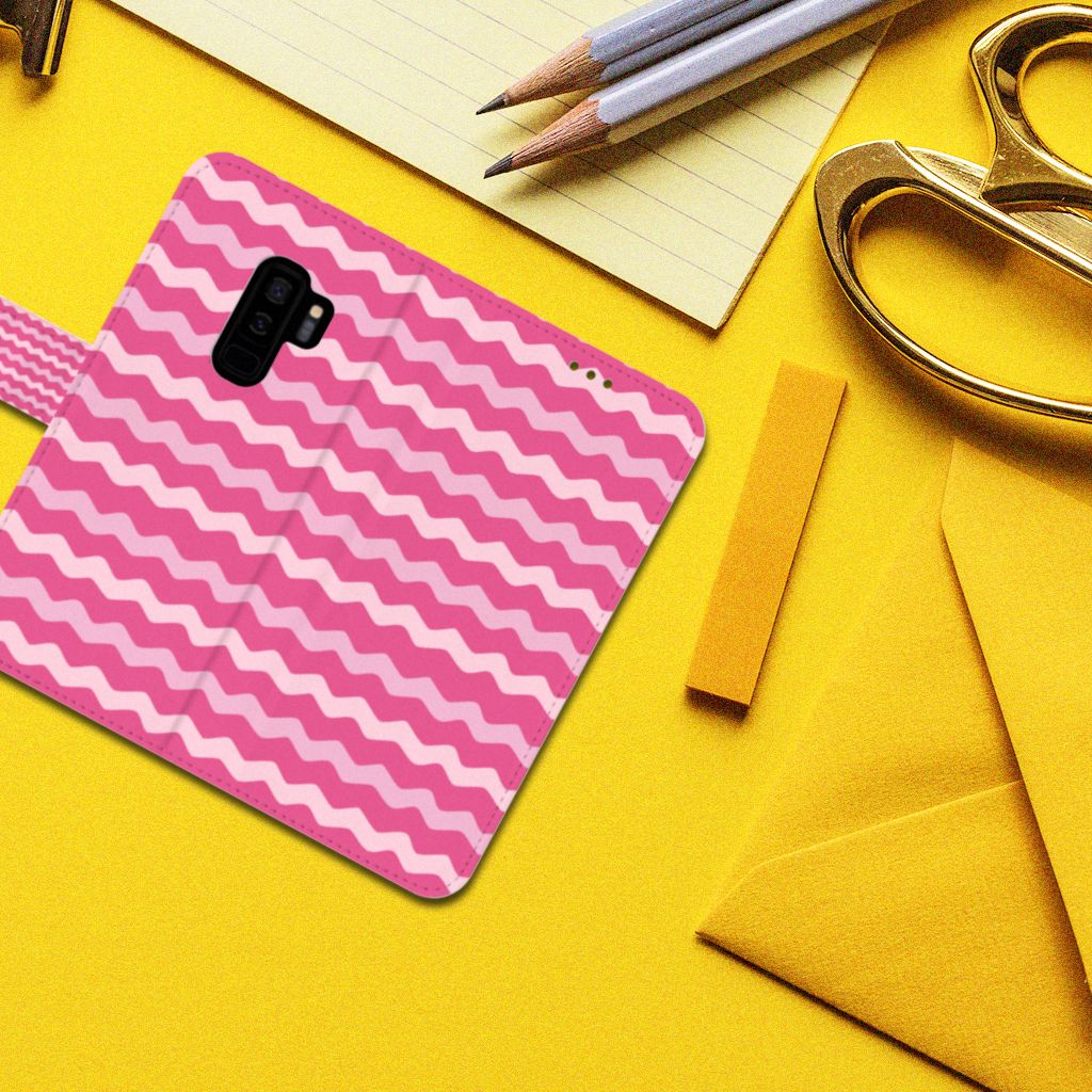 Samsung Galaxy S9 Plus Telefoon Hoesje Waves Pink