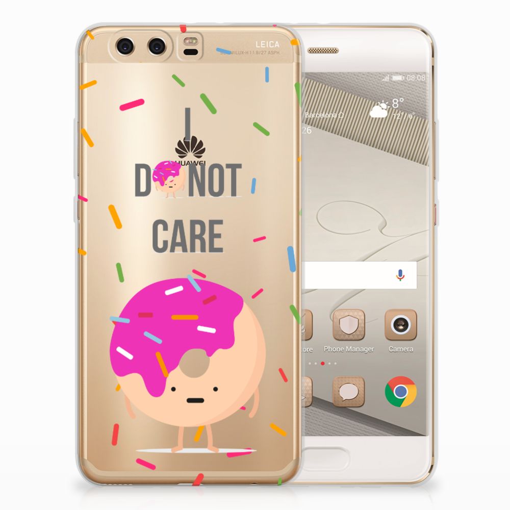 Huawei P10 Plus Siliconen Case Donut Roze