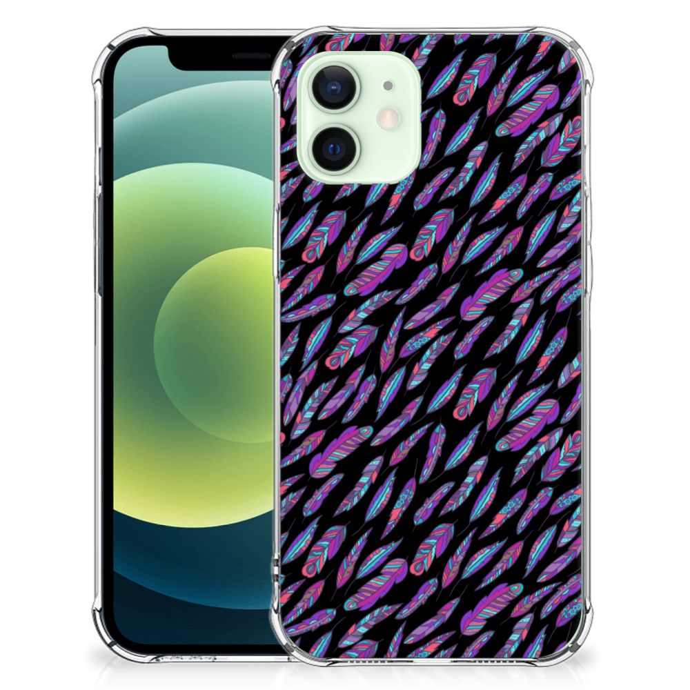 iPhone 12 Mini Doorzichtige Silicone Hoesje Feathers Color B2C Telecom