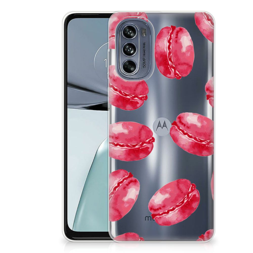 Motorola Moto G62 5G Siliconen Case Pink Macarons