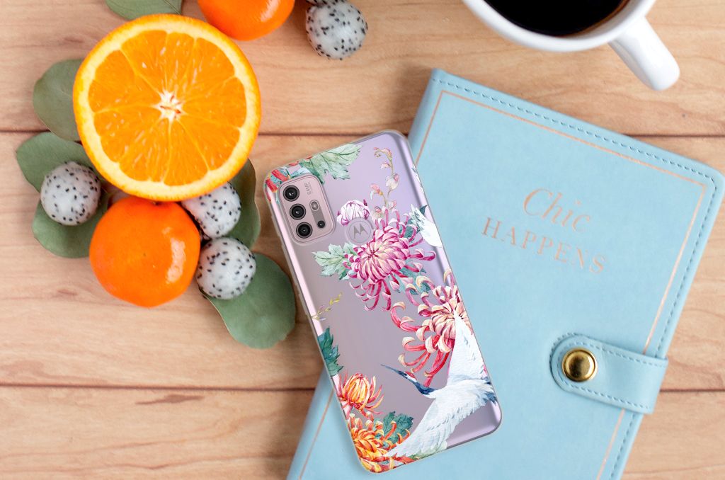 Motorola Moto G30 | G10 TPU Hoesje Bird Flowers