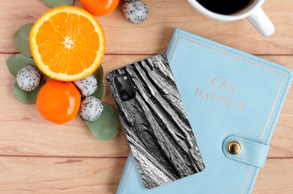 Book Wallet Case Samsung Galaxy A41 Boomschors Grijs - B2C Telecom