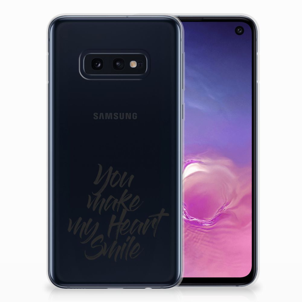 Samsung Galaxy S10e Siliconen hoesje met naam Heart Smile
