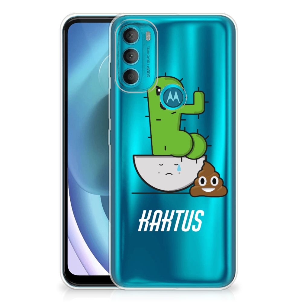 Motorola Moto G71 5G Telefoonhoesje met Naam Cactus Poo