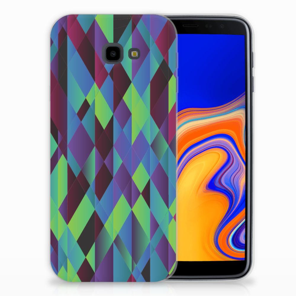 Samsung Galaxy J4 Plus (2018) TPU Hoesje Abstract Green Blue