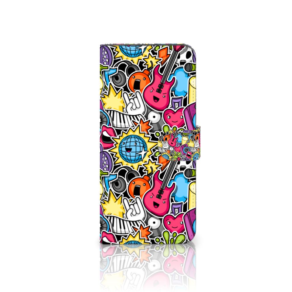 Motorola Edge 20 Lite Wallet Case met Pasjes Punk Rock