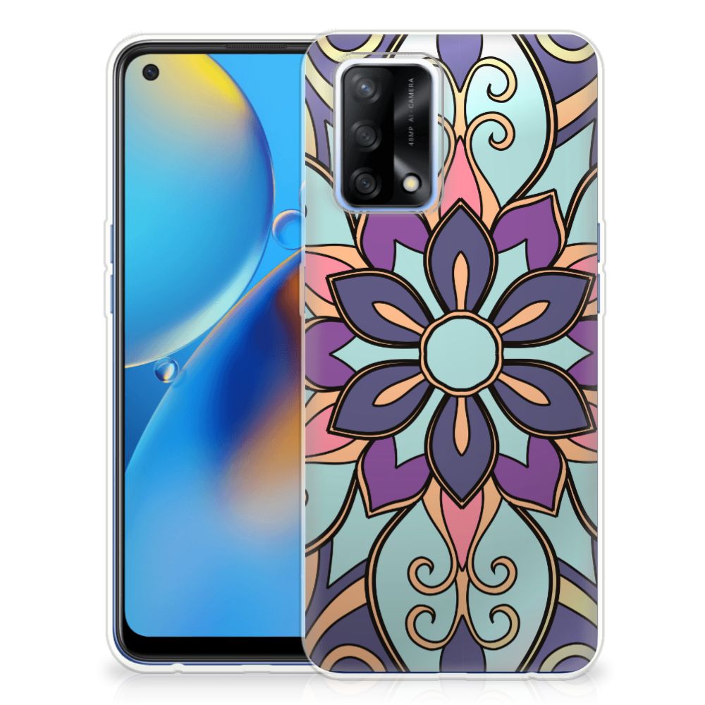 OPPO A74 4G TPU Case Purple Flower B2C Telecom