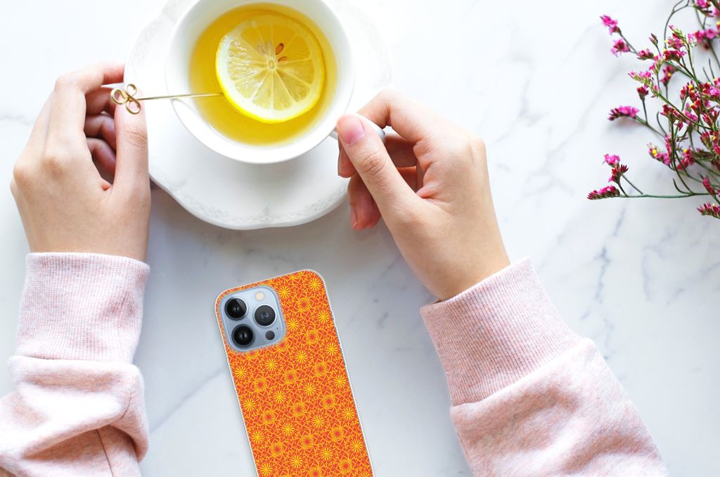 Apple iPhone 13 Pro TPU bumper Batik Oranje B2C Telecom
