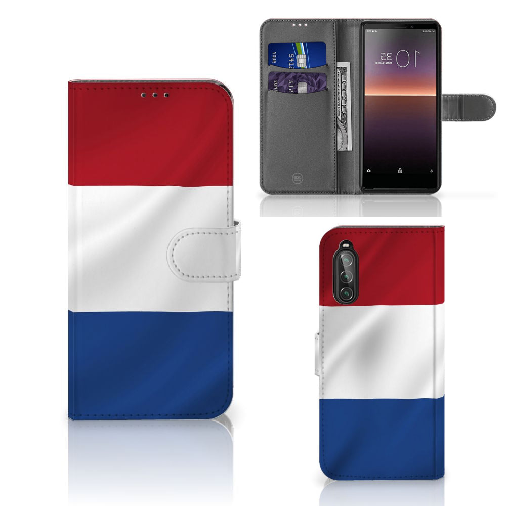 Sony Xperia 10 II Bookstyle Case Nederlandse Vlag