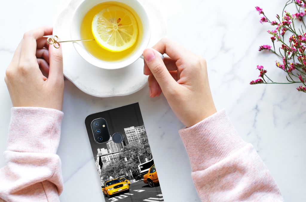 OnePlus Nord N100 Book Cover New York Taxi - B2C Telecom
