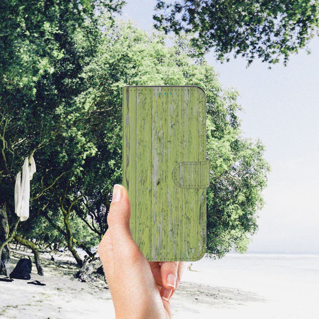 Samsung Galaxy A73 5G Book Style Case Green Wood