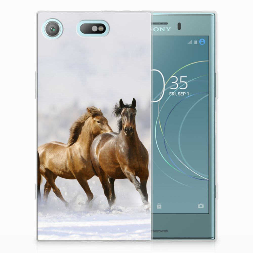 Sony Xperia XZ1 Compact TPU Hoesje Paarden