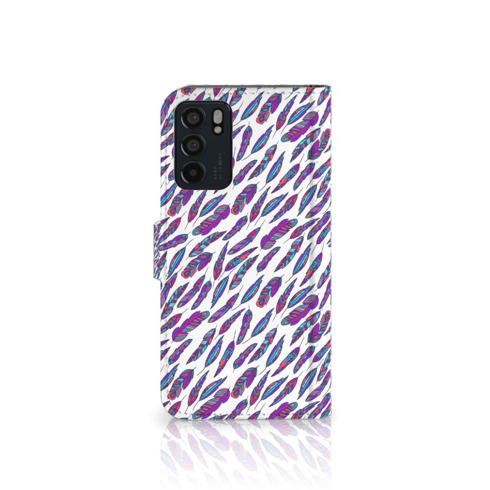 OPPO Reno6 5G Telefoon Hoesje Feathers Color