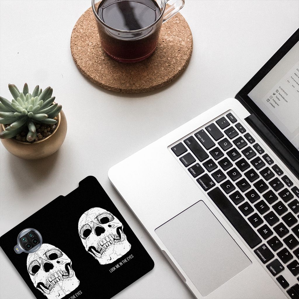 Mobiel BookCase Xiaomi Mi 10T Lite Skull Eyes - B2C Telecom