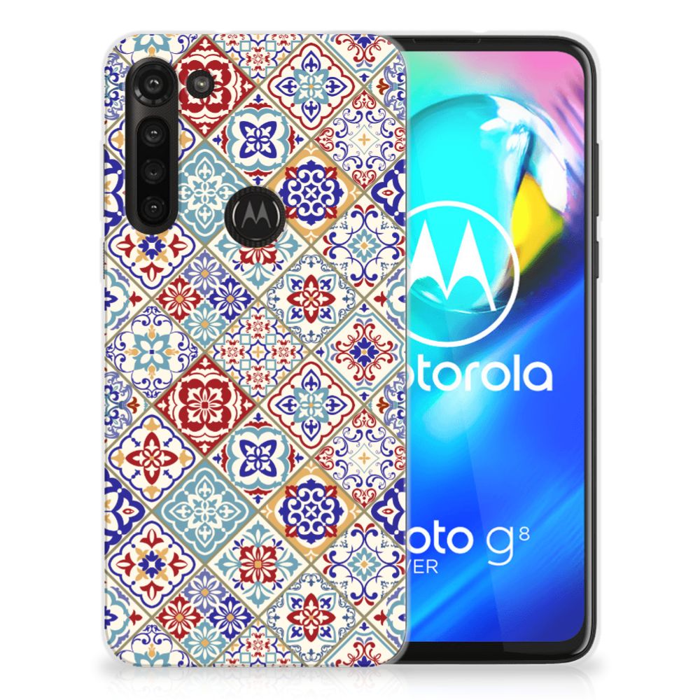 Motorola Moto G8 Power TPU Siliconen Hoesje Tiles Color