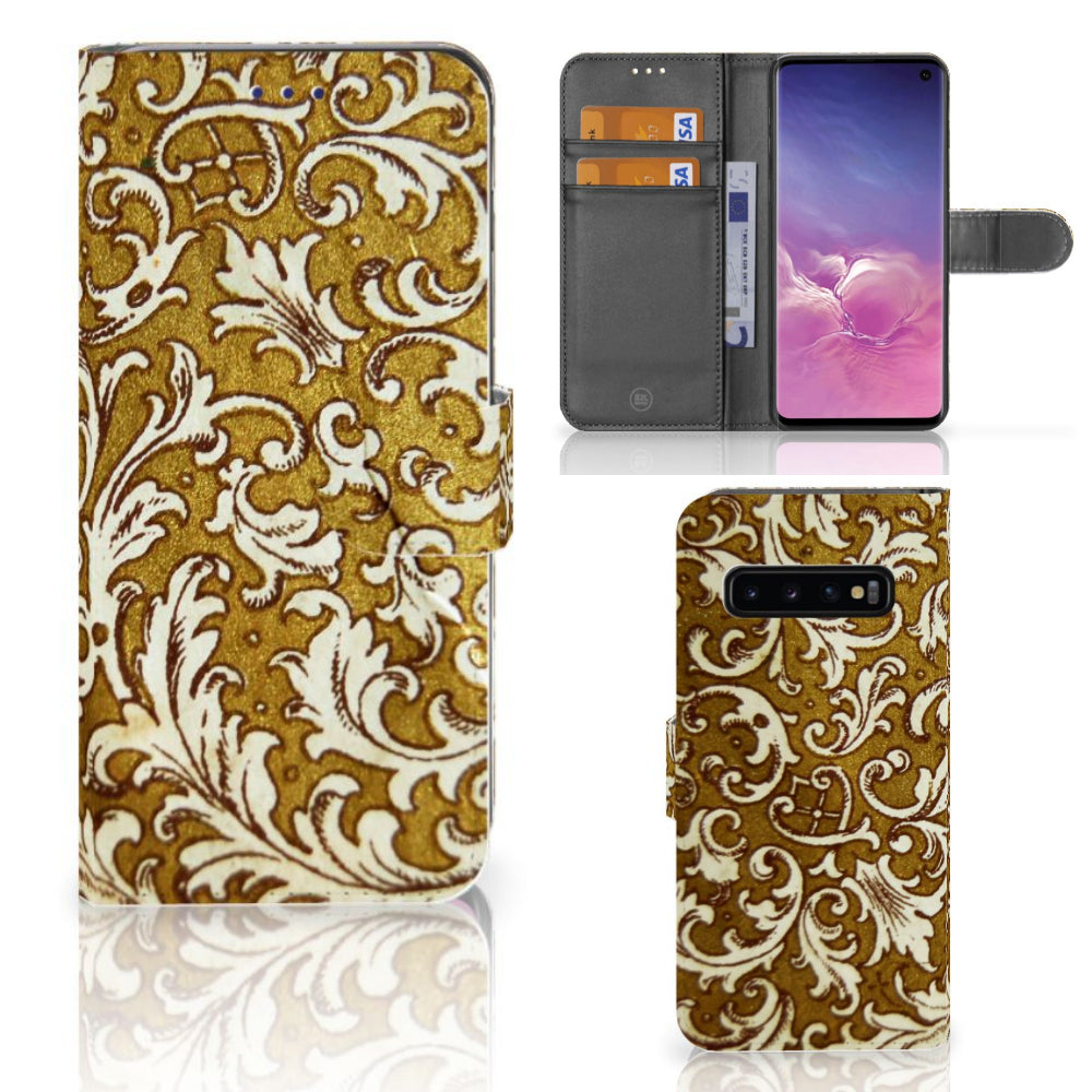 Wallet Case Samsung Galaxy S10 Barok Goud