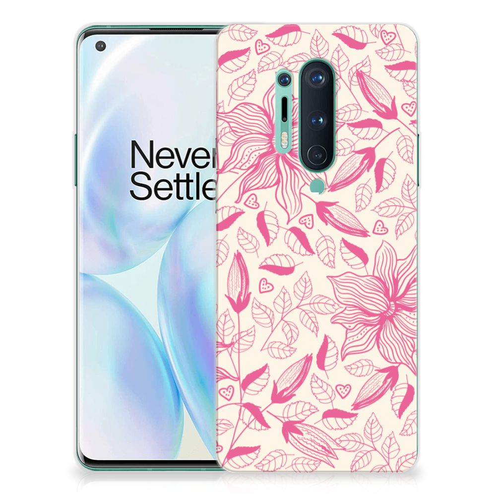 OnePlus 8 Pro TPU Case Pink Flowers